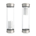 Meistverkaufte doppelwandige Trinkflasche aus Borosilikatglas mit Infuser-Flaschen Glaswasser
